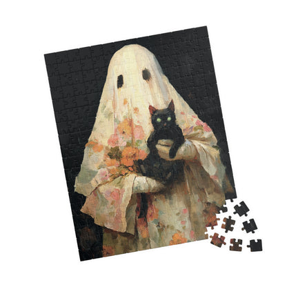 Spooky Cat Ghost Puzzle - 110, 252, 520, 1014-piece | Halloween Decor
