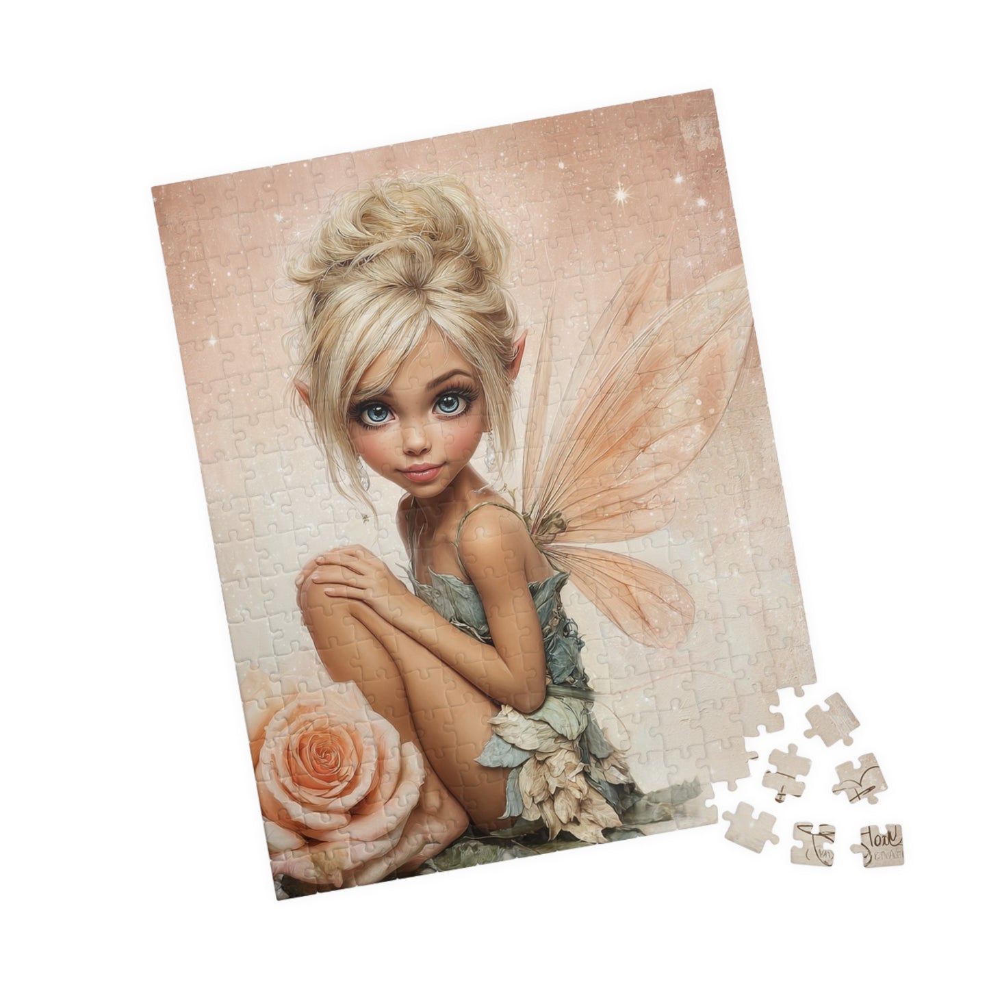 Fairy Rose Puzzle, Fantasy Art Jigsaw Puzzle, Stress Relief Games, Home Decor, Gift for Him/Her, Family Activity
