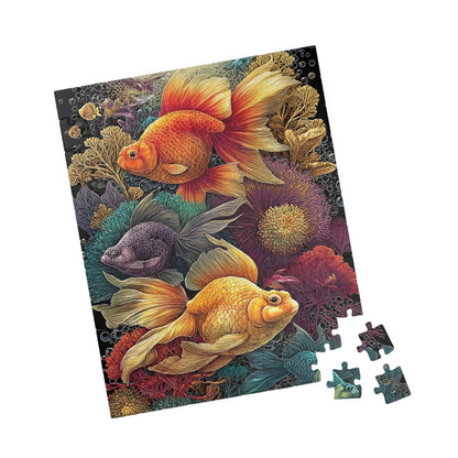 Vibrant Goldfish Puzzle | 110, 252, 520, 1014 Piece Jigsaw Puzzle