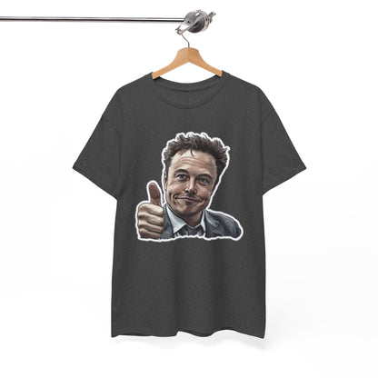 T-Shirt Elon Musk Thumbs Up Unisex Heavy Cotton Tee