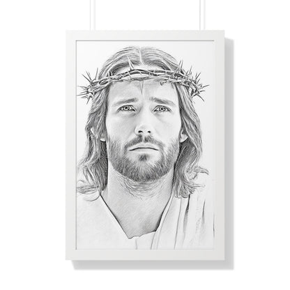 Framed Jesus Poster, Christian Art, Religious Decor, Inspirational Wall Art, Home Decoration, Gift for Faith