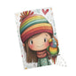 Colorful Girl and Parrot Puzzle - Fun Family Activity, Rainbow-Themed Kids Puzzle, Perfect Gift for Kids