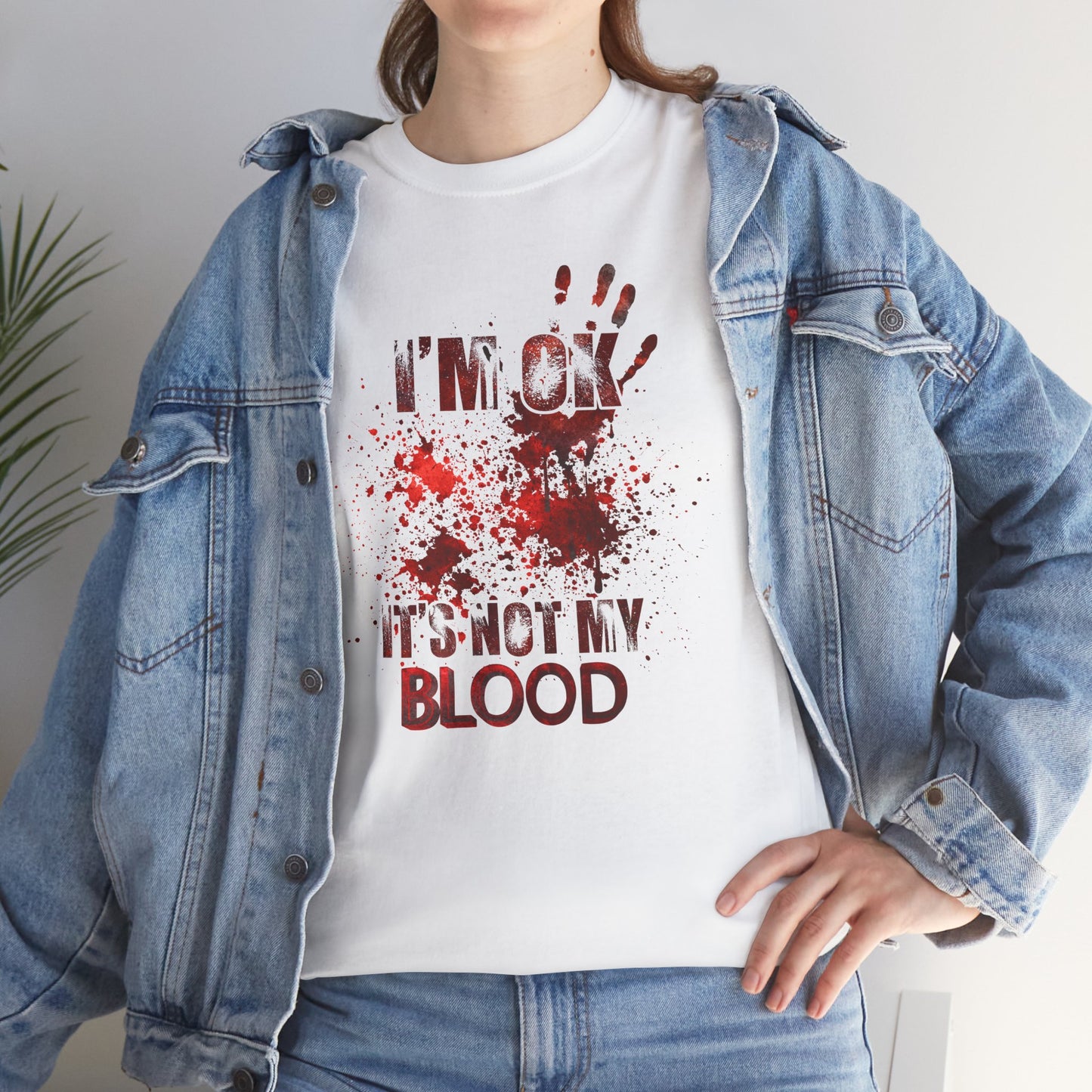 True Crime Tee, Detective Shirt for Crime Lovers, 'I'm ok, it's not my blood'