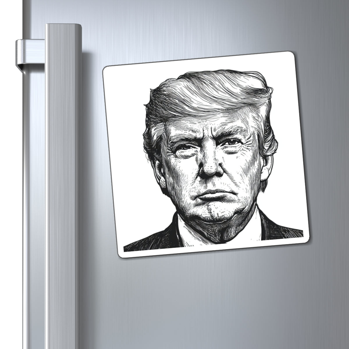 Unique Political Magnet - Trump Artwork, Home Decor, Gift for Political Enthusiasts, Refrigerator Magnet, Funny Collectible