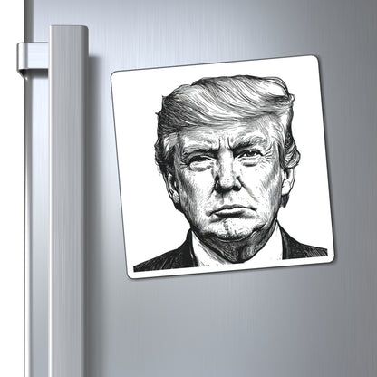 Unique Political Magnet - Trump Artwork, Home Decor, Gift for Political Enthusiasts, Refrigerator Magnet, Funny Collectible