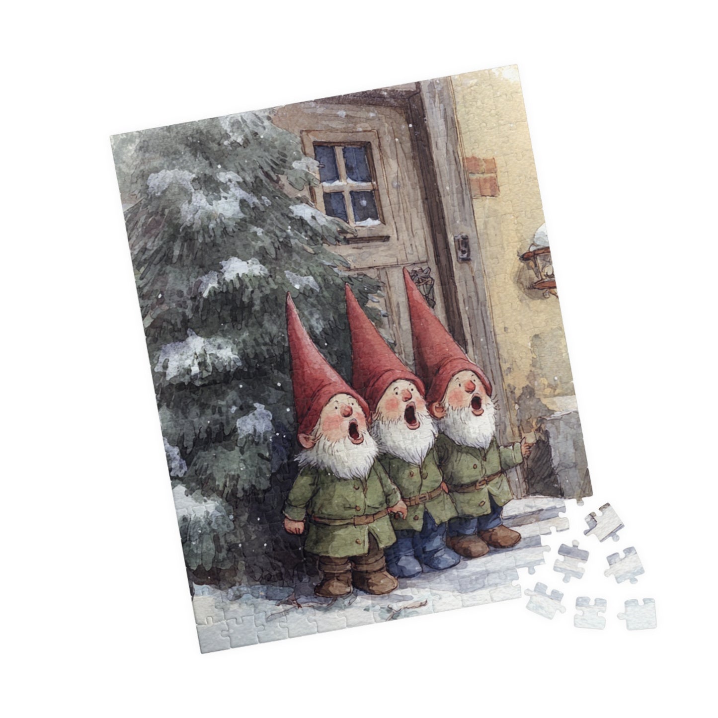 Whimsical Gnomes Puzzle - Holiday Fun, Family Activity, Gift for Kids, Cozy Winter Evening | ADHD Training