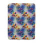 Bright and Very Colorful Mushroom Pattern Sherpa Fleece Blanket