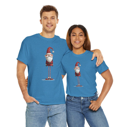 Skinny Legs Santa Character Unisex Heavy Cotton Tee, Christmas Shirt, Festive Apparel, Cute Santa Tee