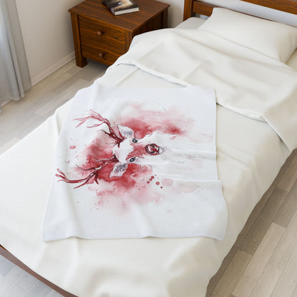 Cozy Deer Print Blanket for Warmth and Style, Christmas Gift, Home Decor, Holiday Throw, Indoor Comfort