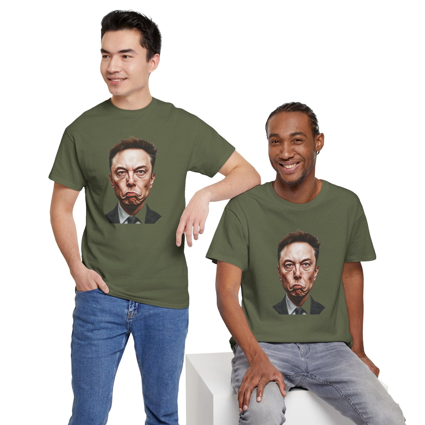 Funny Elon Musk Smirk Unisex Tee Shirt