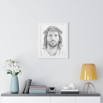 Framed Jesus Poster, Christian Art, Religious Decor, Inspirational Wall Art, Home Decoration, Gift for Faith