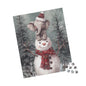 Winter Wonderland Animal Puzzle - Fun Family Activity, Kids Gift, Holiday Decor, Cozy Night In, Snowman & Elephant Design