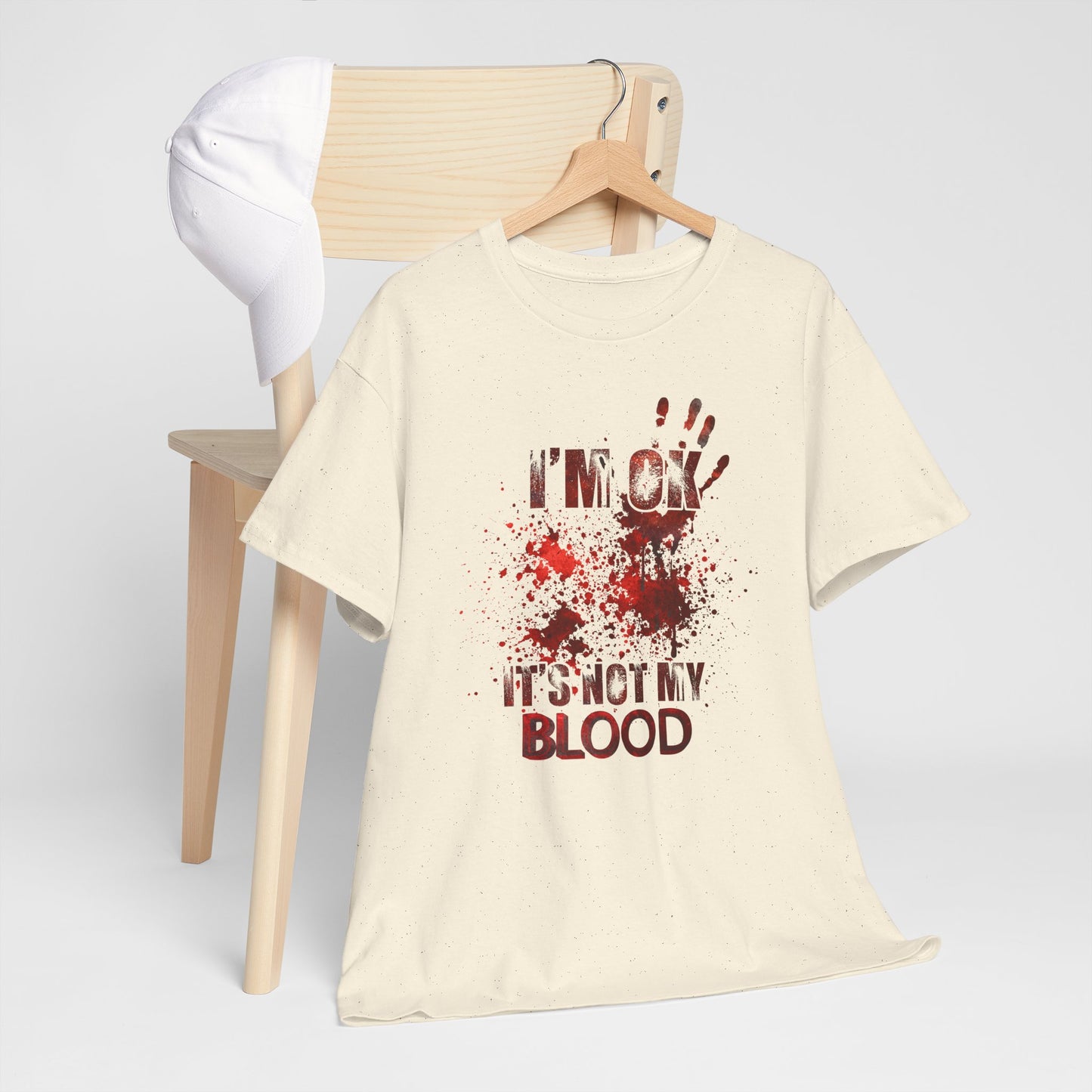 True Crime Tee, Detective Shirt for Crime Lovers, 'I'm ok, it's not my blood'