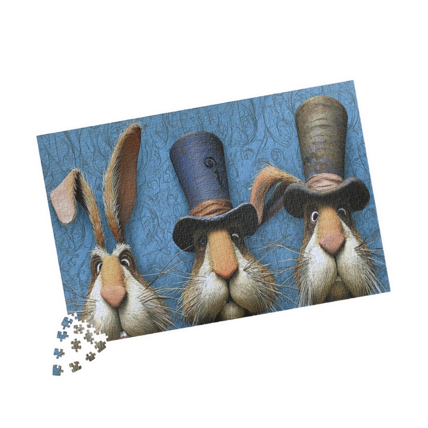 Whimsical Rabbit Puzzle - Fun Family Activity, Unique Gift for Bunny Lovers,