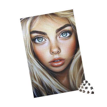 Stunning Art Puzzle featuring Beautiful Portrait, Mindful Gift for Adults, Family Game Night, Home Decor, Challenging Entertainment