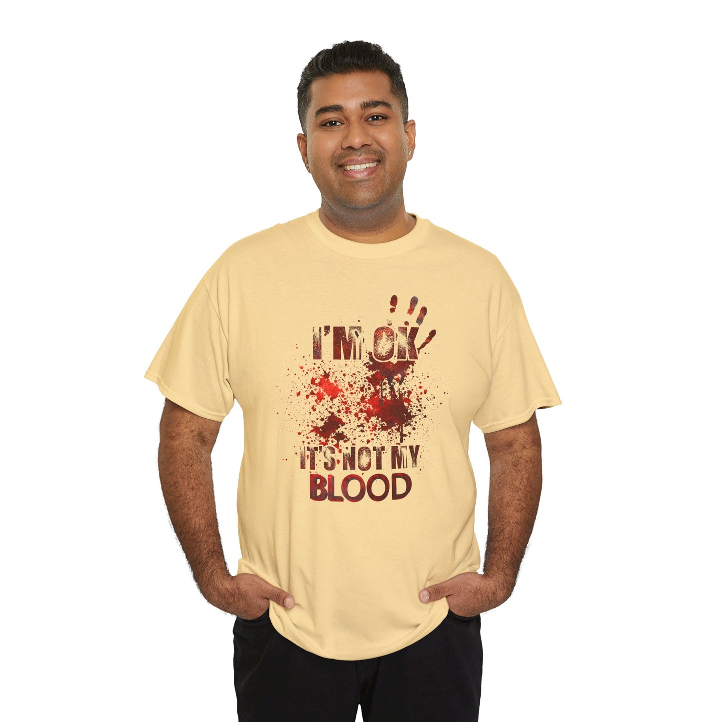 True Crime Tee, Detective Shirt for Crime Lovers, 'I'm ok, it's not my blood'
