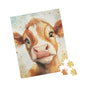 Charming Baby Cow Puzzle - Perfect for Family Fun, Gift for Animal Lovers, 110/252/520/1014-piece