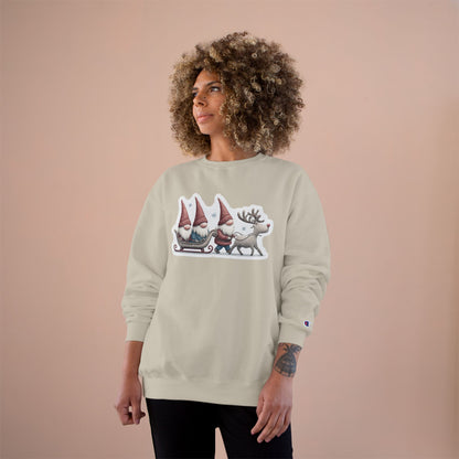 Holiday Gnome Sweatshirt, Cozy Christmas Apparel, Gift for Her, Winter Fashion, Cute Gnome Design