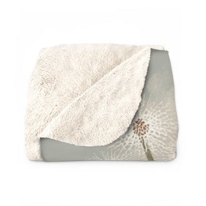 Mushroom-Themed Sherpa Fleece Blanket, Cozy Home Decor, Gift for Nature Lovers, Boho Aesthetic Blanket, Soft Throw for All Occasions