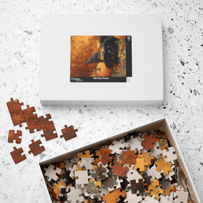 Whimsical Halloween Cat Puzzle - Fall Decor, Gift for Kids, Halloween Activity, Family Fun, Autumn Home Decor