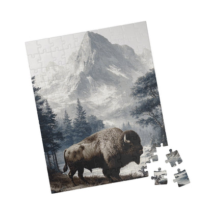 Nature-Themed Puzzle with Bison and Mountains, Relaxing Activity for All Ages, Perfect Gift for Animal Lovers, Challenging Gift for [...]