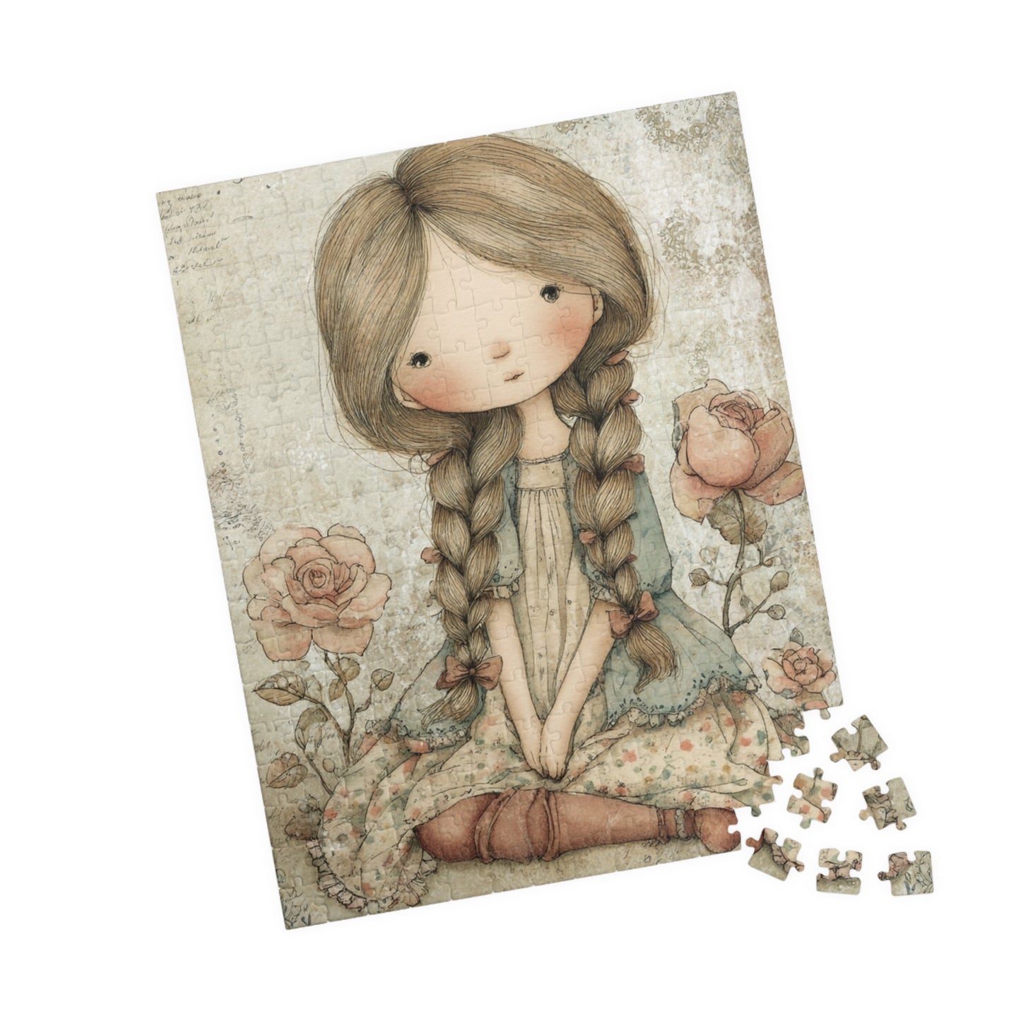 Cute Illustrated Girl Puzzle, Charming Wall Art for Kids, 110-1014 Piece, Perfect Gift for Birthdays, Family Game Nights, Educational Toys