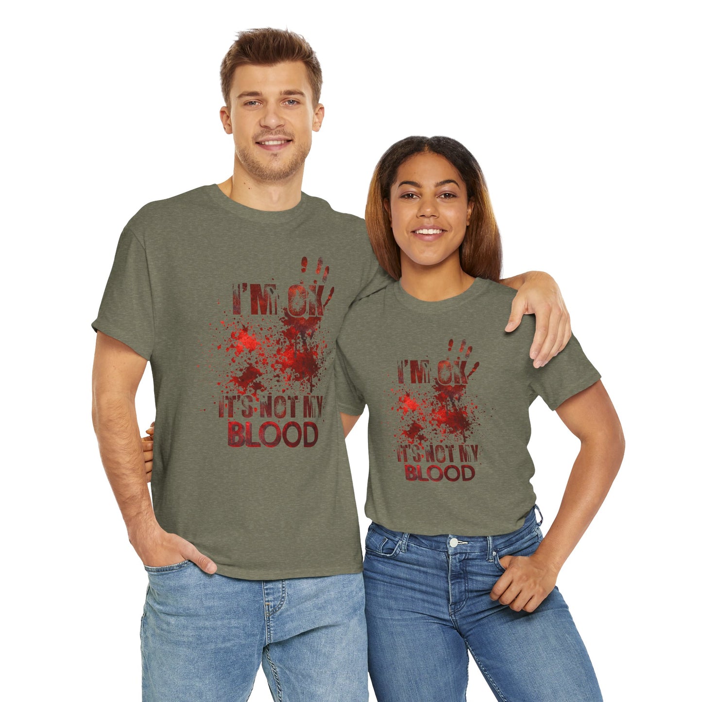 True Crime Tee, Detective Shirt for Crime Lovers, 'I'm ok, it's not my blood'