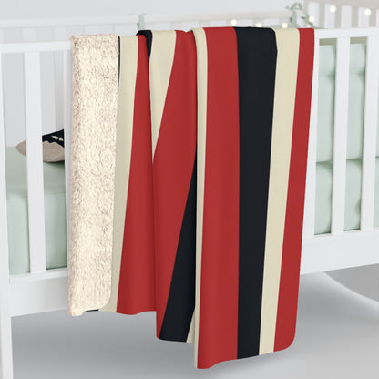 Patriotic Sherpa Fleece Blanket | Cozy Throw for Independence Day, Memorial Day, Housewarming Gift, Outdoor Events, Home Decor