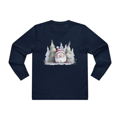 Cozy Santa Longsleeve Tee for Men, Perfect Holiday Gift, Winter Wear, Festive Apparel, Christmas Celebration