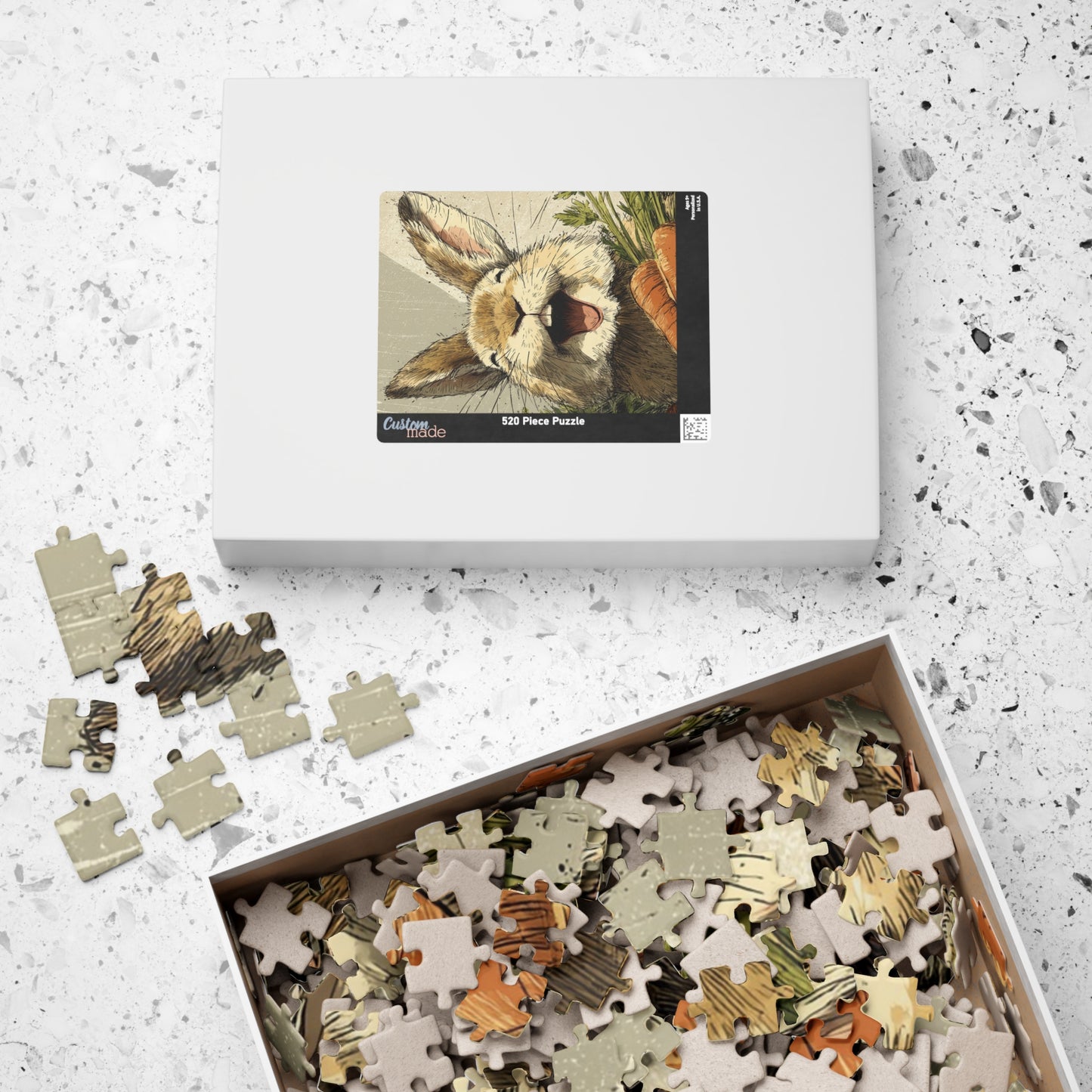 Cheerful Bunny Puzzle - Perfect Family Activity, Gift for Animal Lovers, Fun Home Decor, Kids' Activity, Spring Holiday Treat