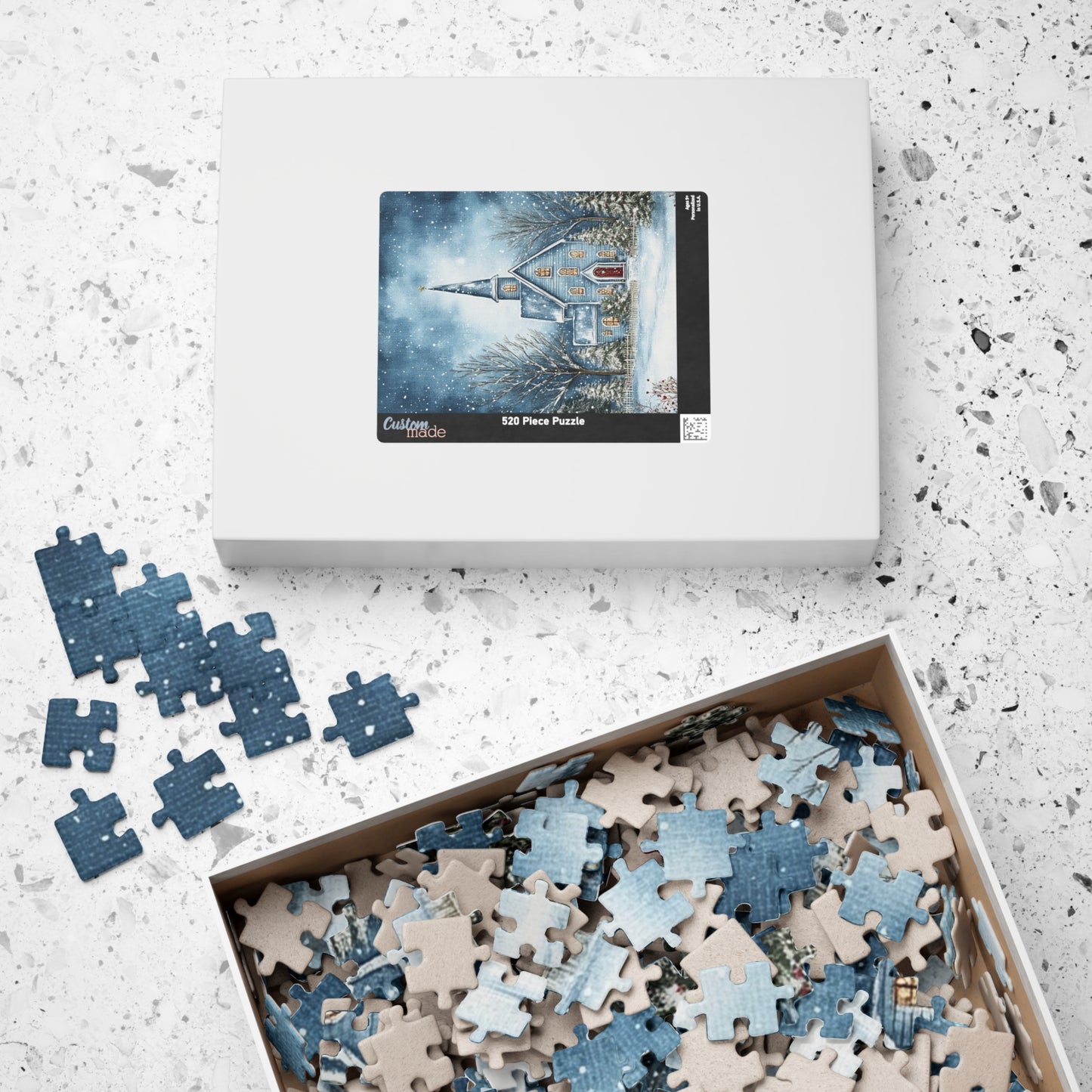 Winter Wonderland Puzzle, 110-1014 pieces, Cozy Family Game, Holiday Decor, Snowy Church Scene, Perfect Christmas Gift