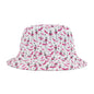 Flower Skull Bucket Hat, Trendy Sun Hat, Unique AOP Hat, Summer Accessory, Festival Headwear, Gift for Her