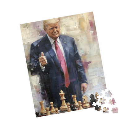 Donald Trump Chess Puzzle - 110, 252, 520, 1014-Piece - Thoughtful Gift for Chess Lovers & Collectors | MAGA Puzzle