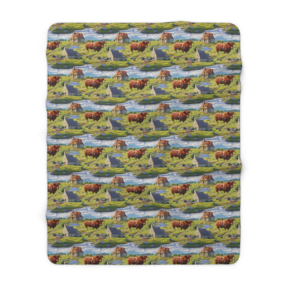 Cozy Farmhouse Sherpa Fleece Blanket