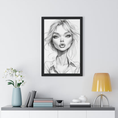 Stylish Framed Vertical Poster - Chic Wall Art Decor, Modern Home Decor, Gift for Art Lovers, Trendy Interior Design