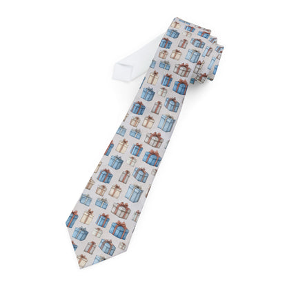 Gift-Themed Necktie for Special Occasions, Unique Accessory, Holiday Gift, Dapper Style, Formal Wear, Celebration Tie