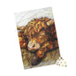 Colorful Stained Glass Highland Cow Puzzle | Relaxing Art Puzzle | Gift for Puzzle Lovers, Stress Relief, Cozy Nights