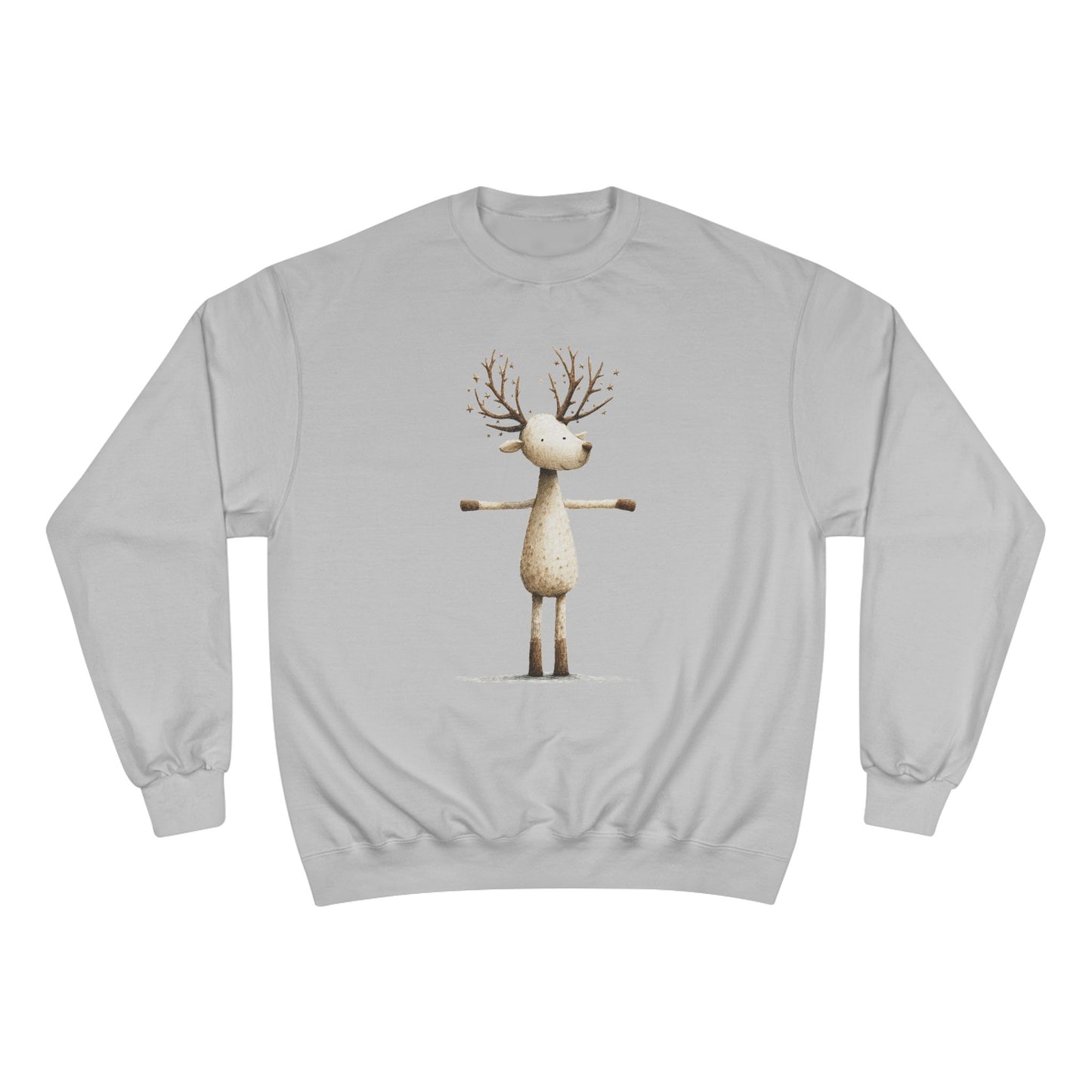 Reindeer Champion Sweatshirt, Cozy Holiday Sweatshirt, Cute Animal Gift, Winter Apparel, Christmas Sweatshirt