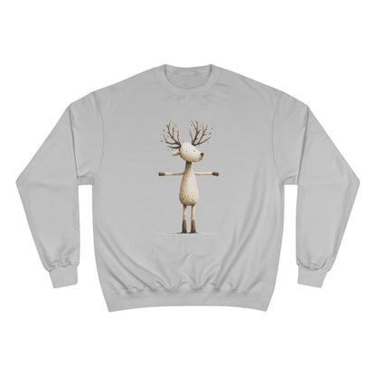 Reindeer Champion Sweatshirt, Cozy Holiday Sweatshirt, Cute Animal Gift, Winter Apparel, Christmas Sweatshirt