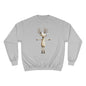 Reindeer Champion Sweatshirt, Cozy Holiday Sweatshirt, Cute Animal Gift, Winter Apparel, Christmas Sweatshirt