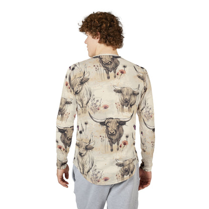 UV Protection Long Sleeve Shirt with Rustic Farm Design, Perfect for Summer Picnics