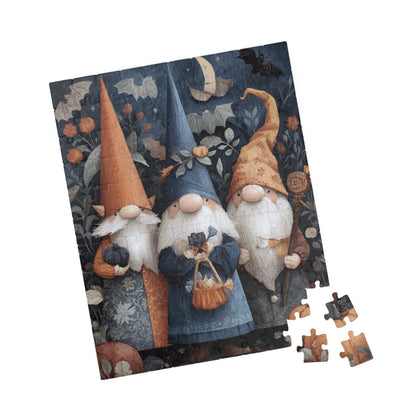 Gnome-Themed Puzzle, Cozy Family Game, Autumn Craft, Halloween Décor, Gift for Puzzle Lovers, 110-1014 Pieces