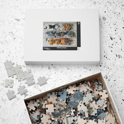 Charming 3Plex Halloween Puzzle | 110, 252, 520, 1014-piece Jigsaw, Fall Decor, Family Time, Fun Halloween Gift, Home Activity