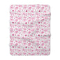 Cute Pink Elephant Sherpa Fleece Blanket, Cozy Child's Gift, Nursery Decor, Baby Shower Present, Soft Plush Blanket