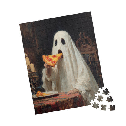 Ghost Pizza Puzzle: Fun for Family Game Night, Halloween Decor, Gifts for Puzzle Lovers, Unique Indoor Activity, Spooky Entertainment