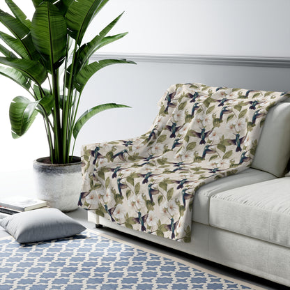 Cozy Floral Sherpa Fleece Blanket | Perfect Gift for Home Decor, Picnics, Snuggling, and Seasonal Celebrations