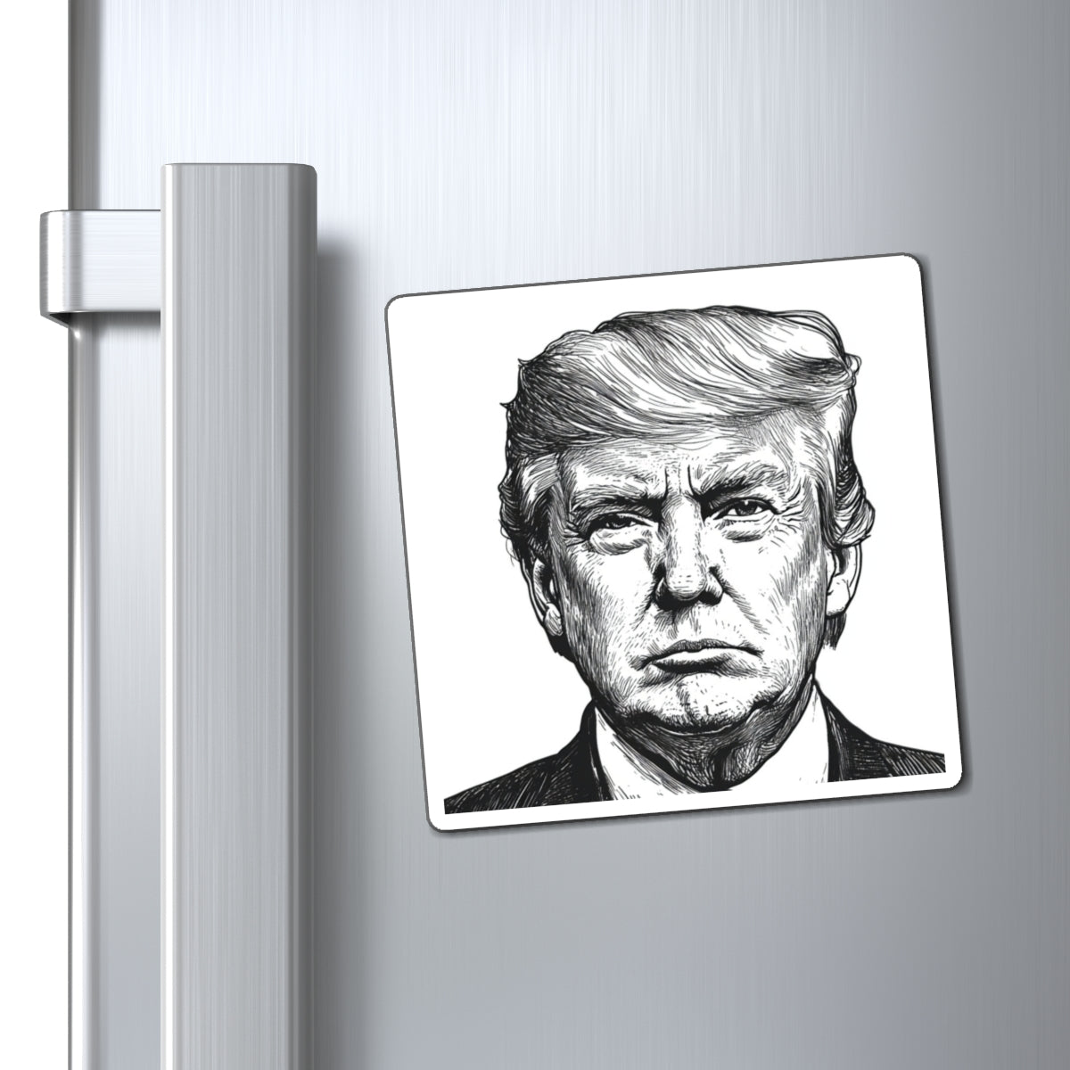 Unique Political Magnet - Trump Artwork, Home Decor, Gift for Political Enthusiasts, Refrigerator Magnet, Funny Collectible