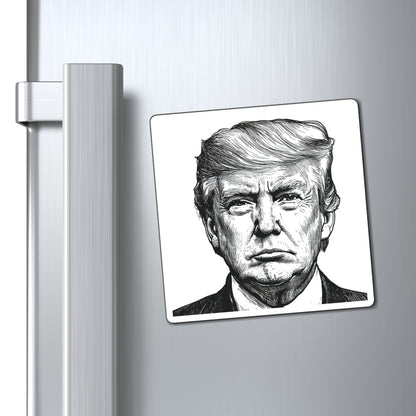 Unique Political Magnet - Trump Artwork, Home Decor, Gift for Political Enthusiasts, Refrigerator Magnet, Funny Collectible