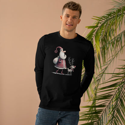 Longsleeve Tee - Santa and Reindeer Design
