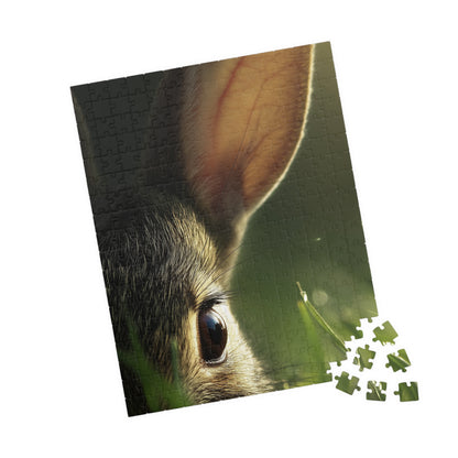 Puzzle featuring a Close-up Rabbit Portrait, Perfect Gift for Family Fun, Mindful Relaxation
